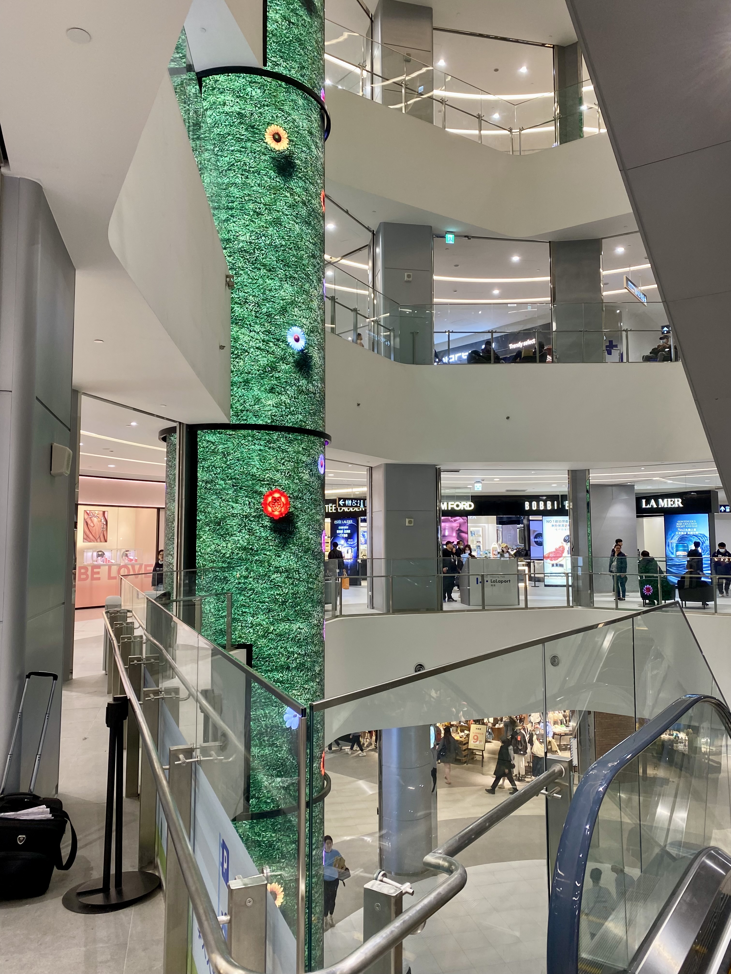Creative LED display installation inside a commercial venue